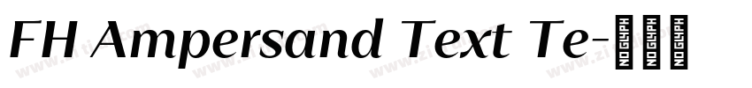 FH Ampersand Text Te字体转换